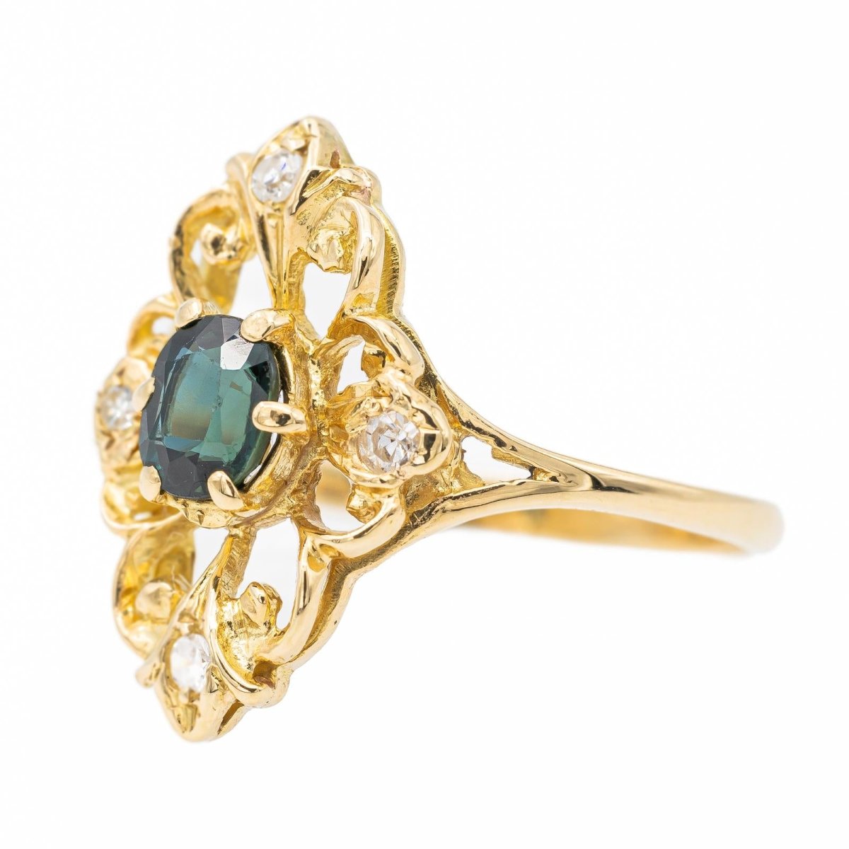 Bague Or jaune Saphir - Castafiore