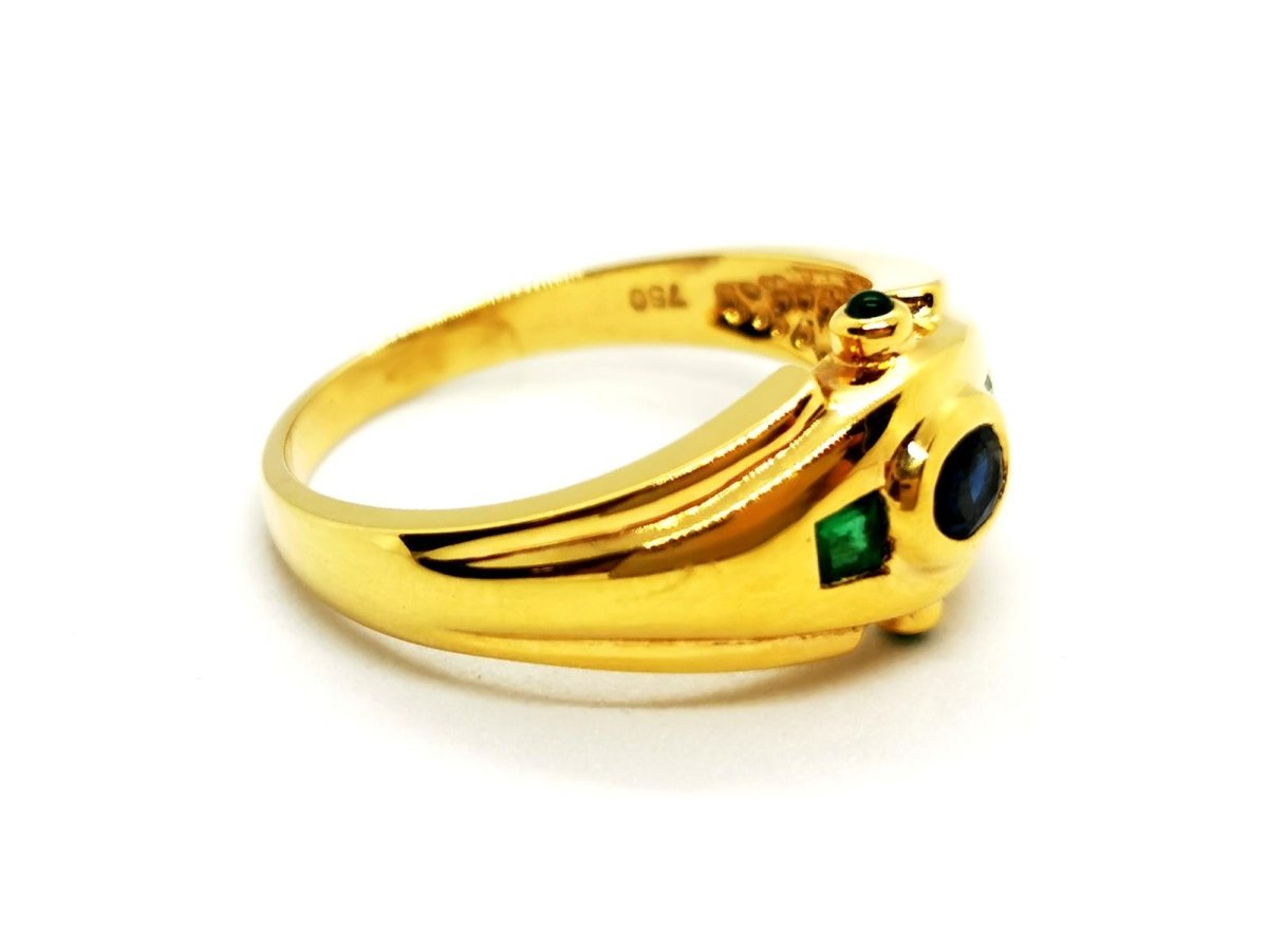 Bague Or jaune Saphir - Castafiore