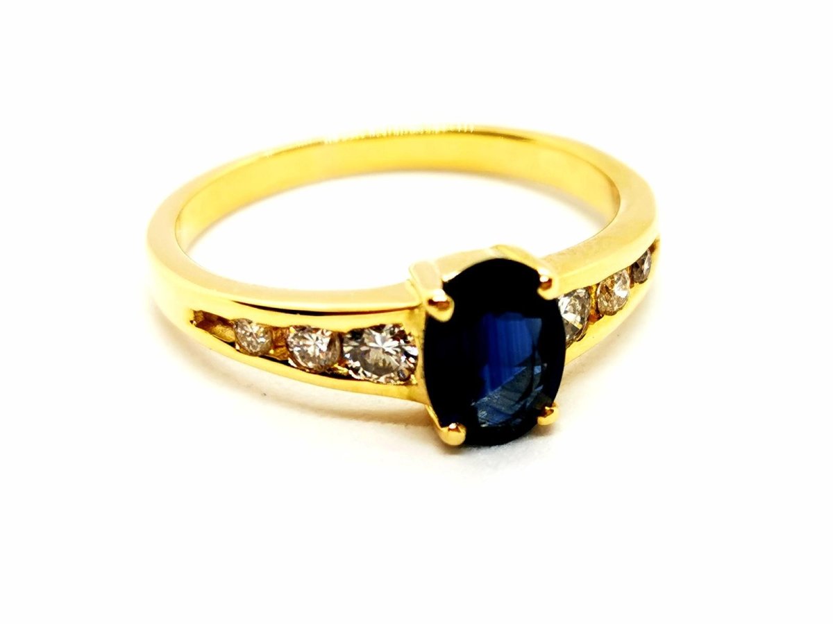 Bague Or jaune Saphir - Castafiore