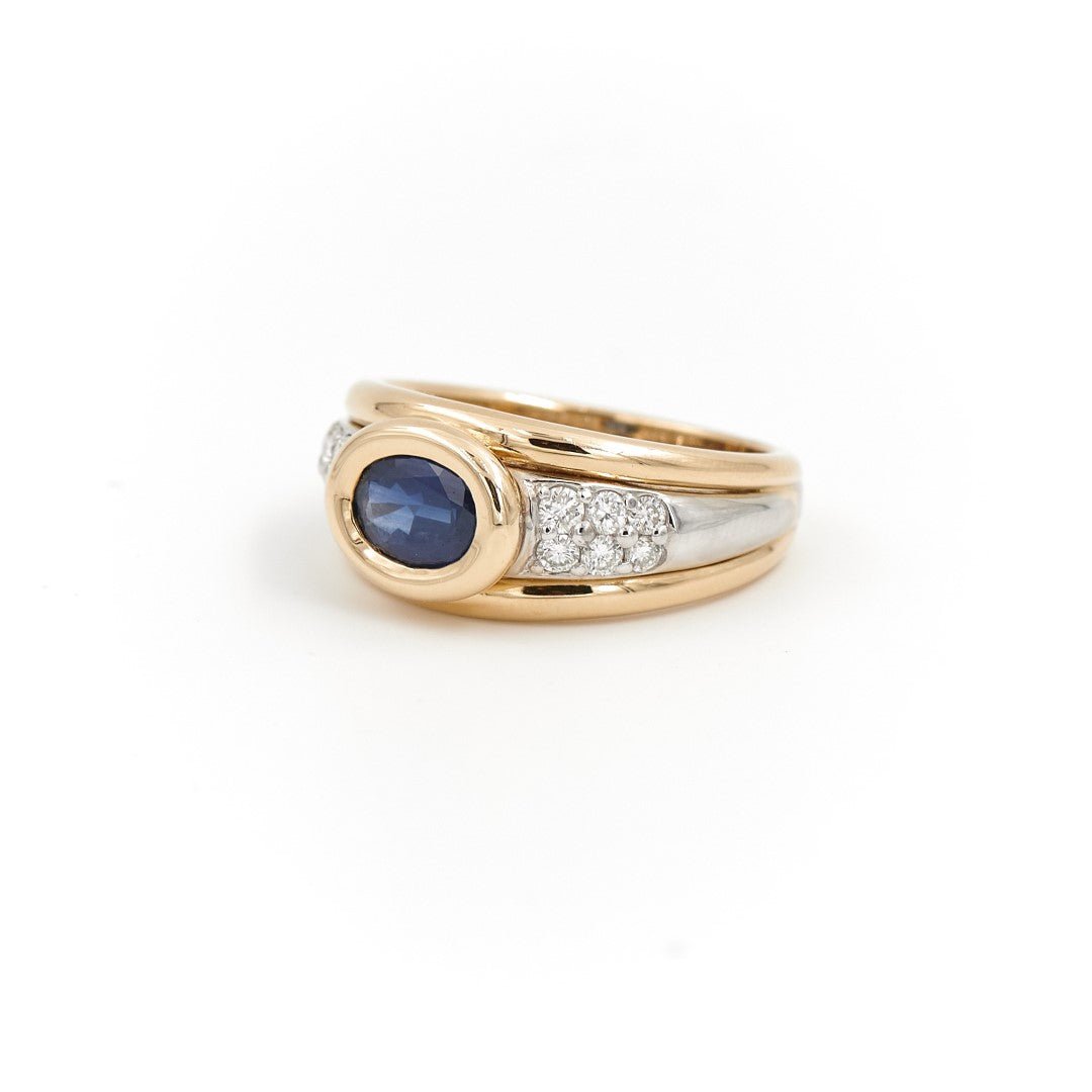 Bague Or jaune Saphir - Castafiore