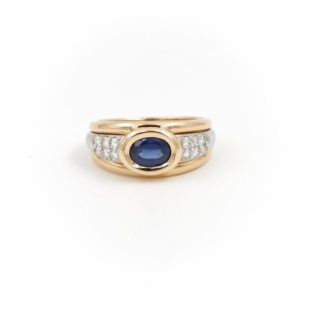 Bague Or jaune Saphir - Castafiore