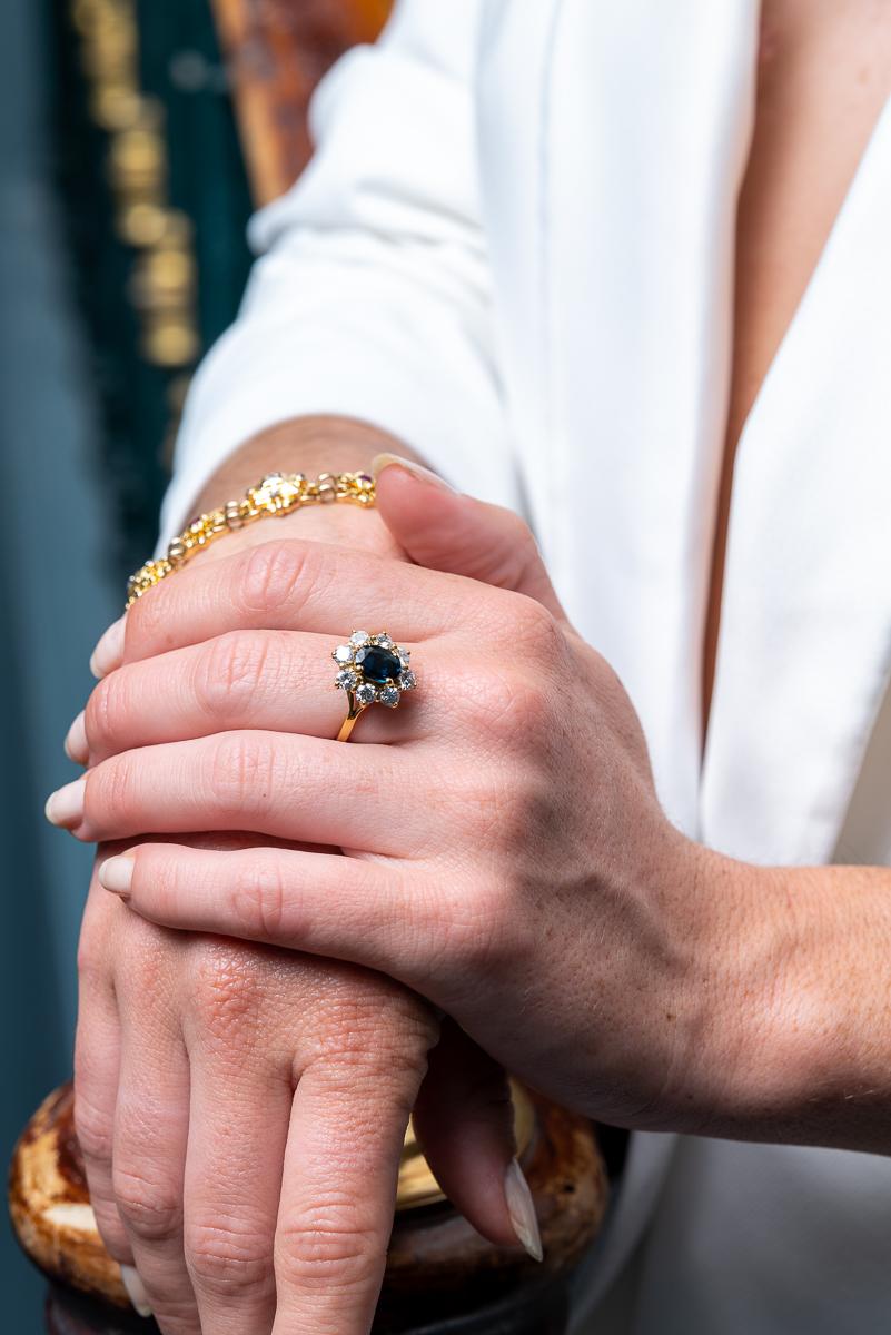 Bague Or jaune Saphir - Castafiore