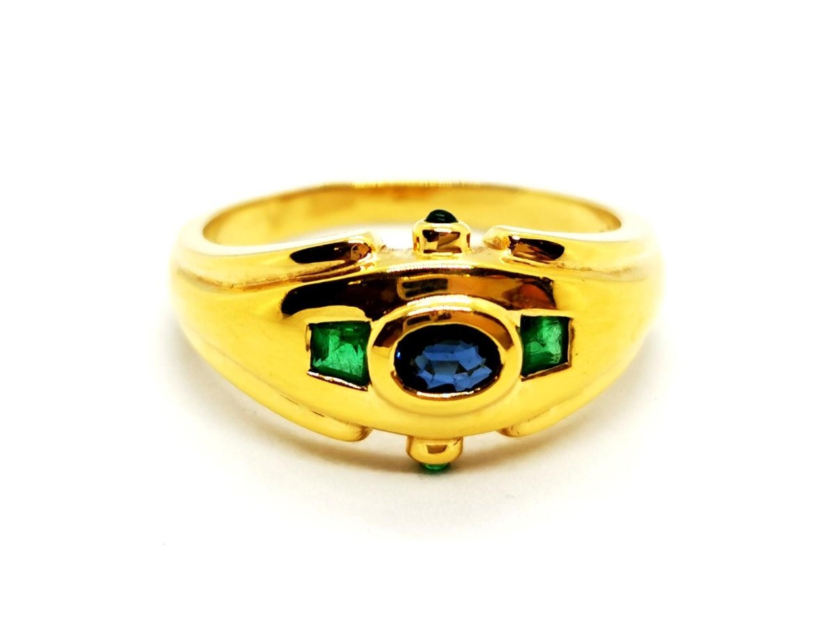 Bague Or jaune Saphir - Castafiore