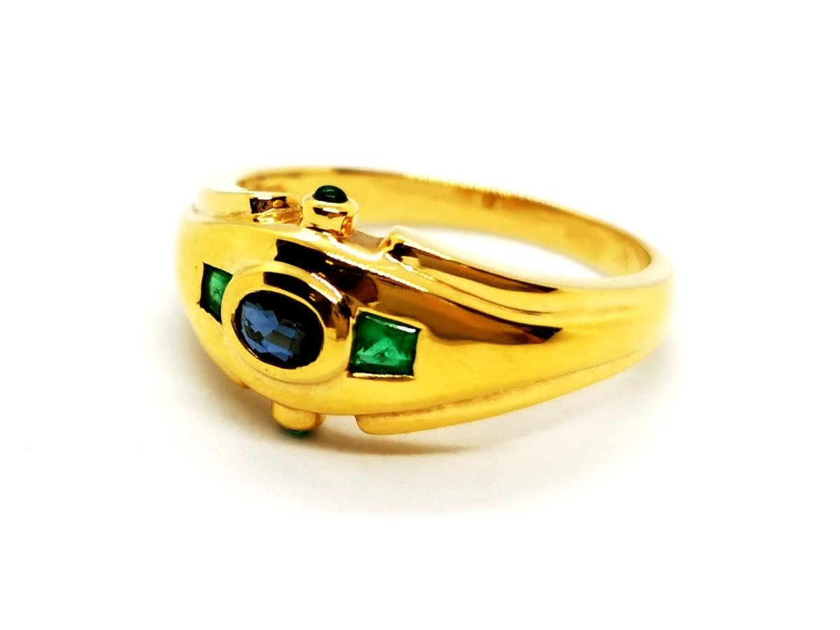 Bague Or jaune Saphir - Castafiore