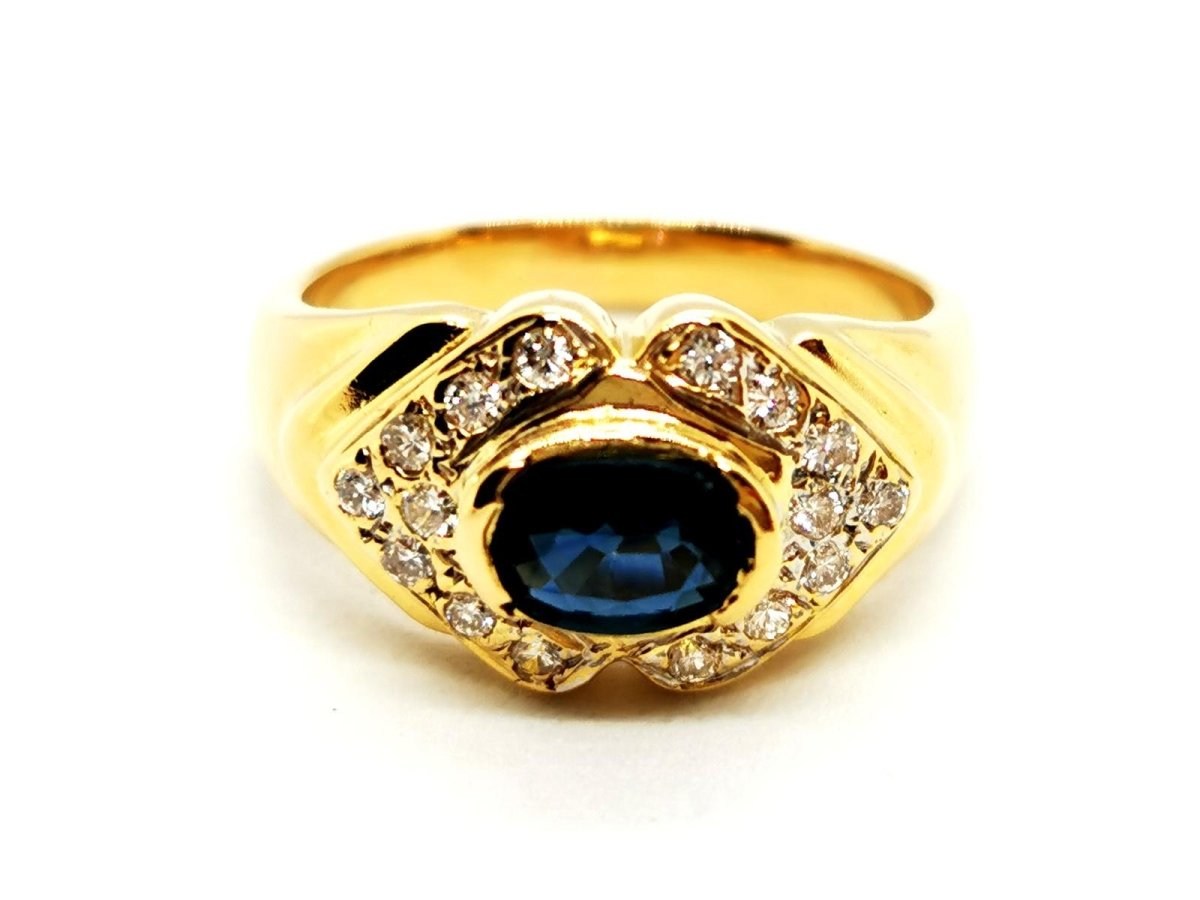 Bague Or jaune Saphir - Castafiore