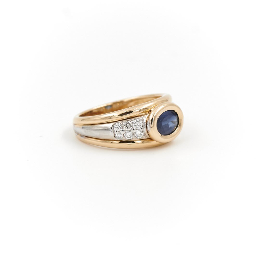 Bague Or jaune Saphir - Castafiore