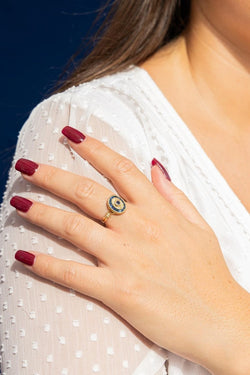 Bague Or jaune Saphir - Castafiore