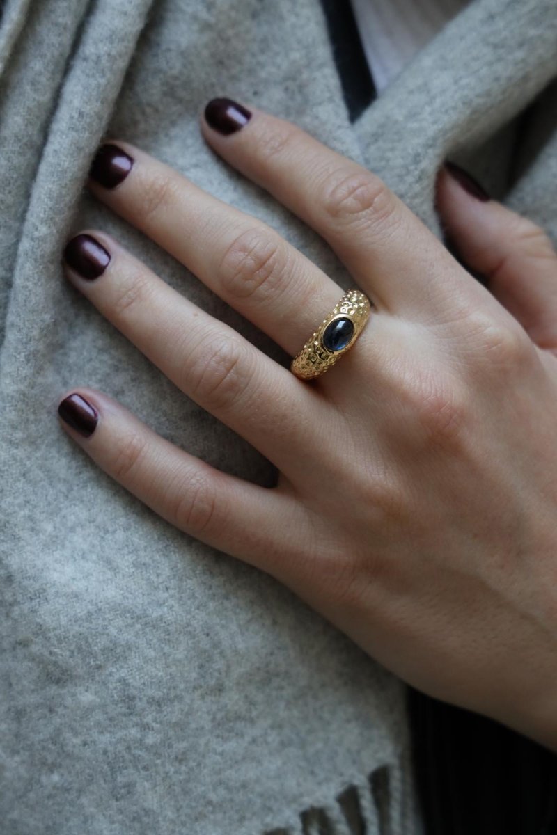 Bague Or jaune Saphir - Castafiore