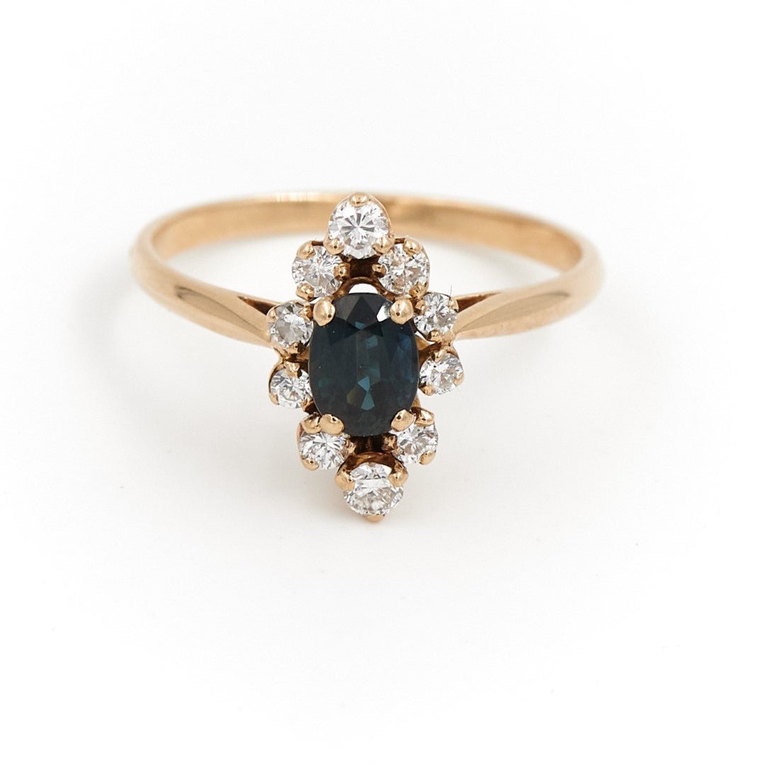 Bague Or jaune Saphir - Castafiore