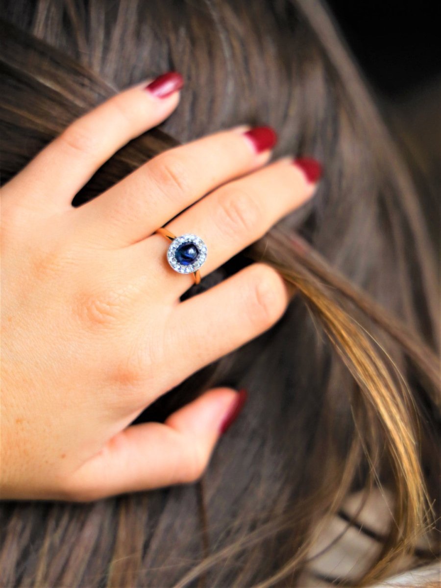 Bague Or jaune Saphir - Castafiore