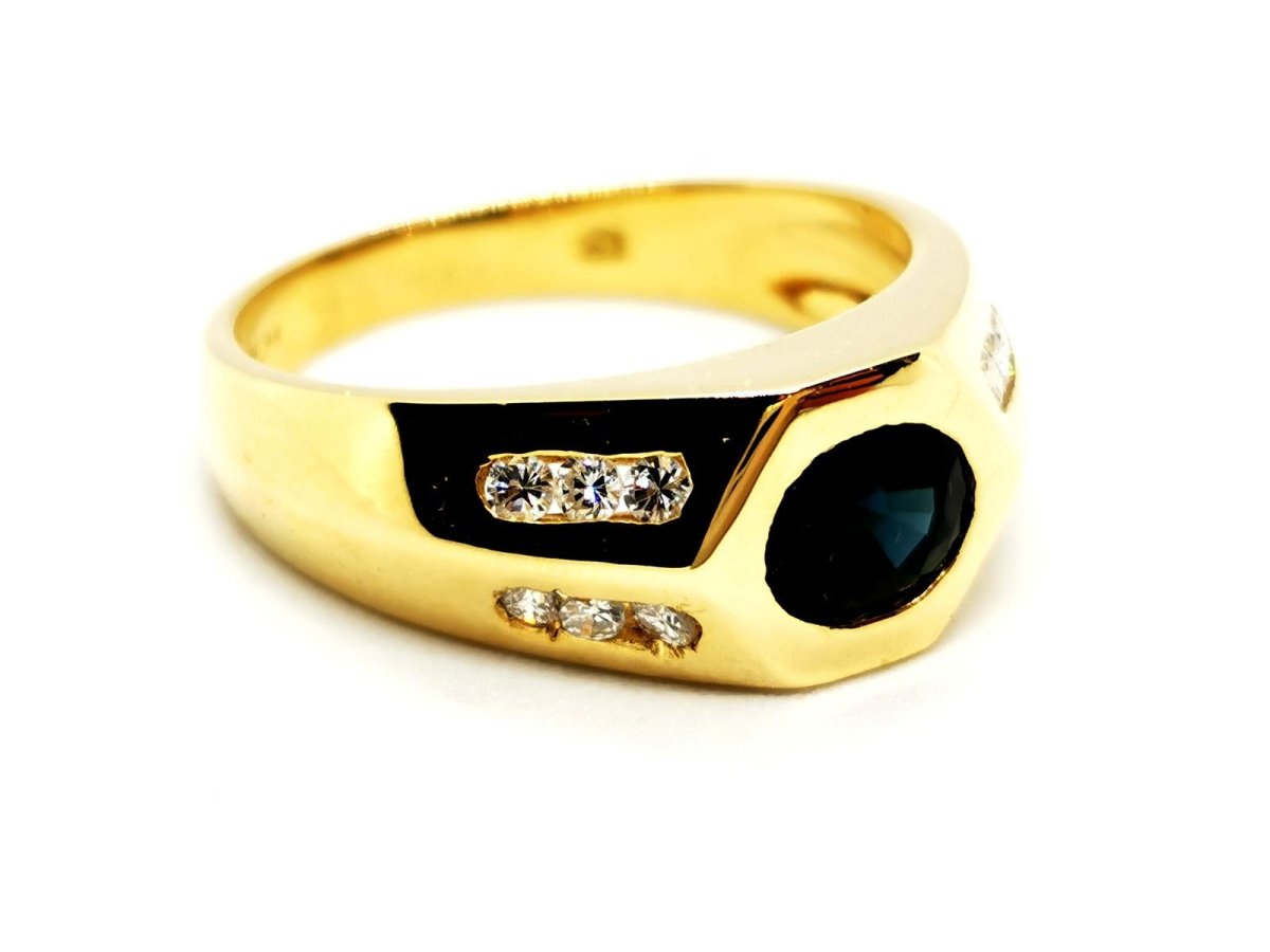 Bague Or jaune Saphir - Castafiore