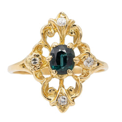 Bague Or jaune Saphir - Castafiore