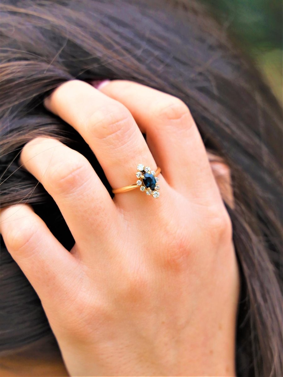Bague Or jaune Saphir - Castafiore