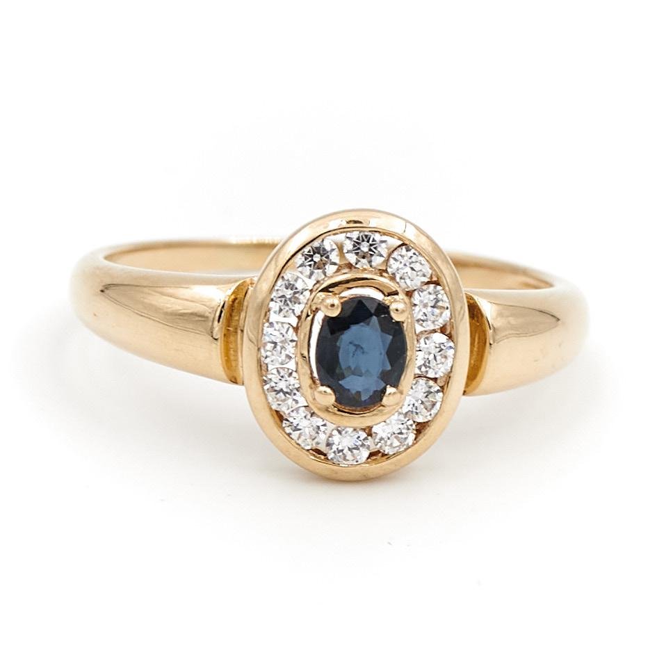 Bague Or jaune Saphir - Castafiore