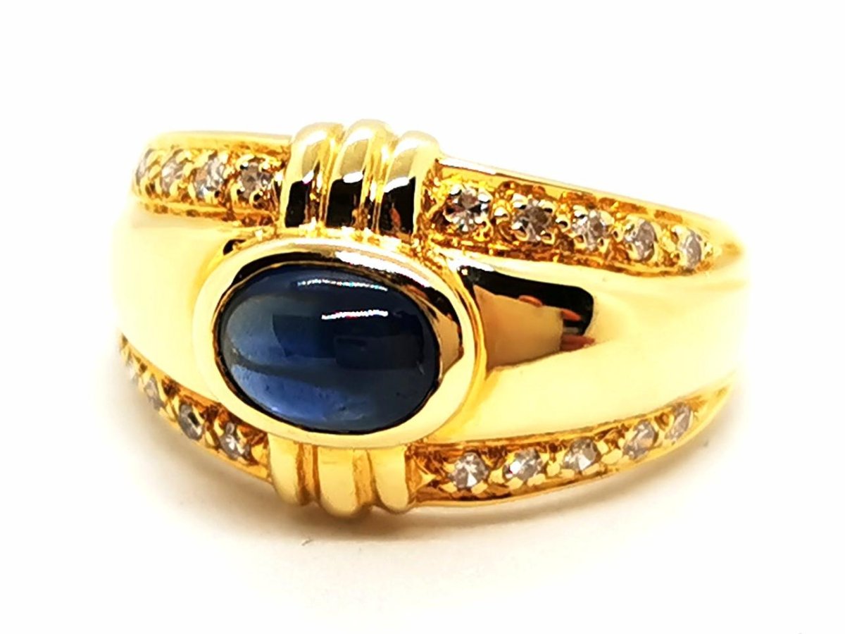 Bague Or jaune Saphir - Castafiore