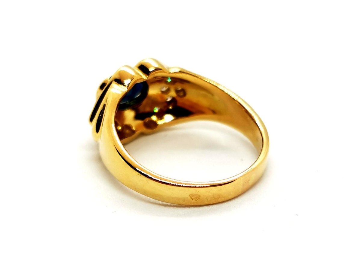 Bague Or jaune Saphir - Castafiore