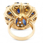 Bague or jaune saphirs bleus diamants - Castafiore