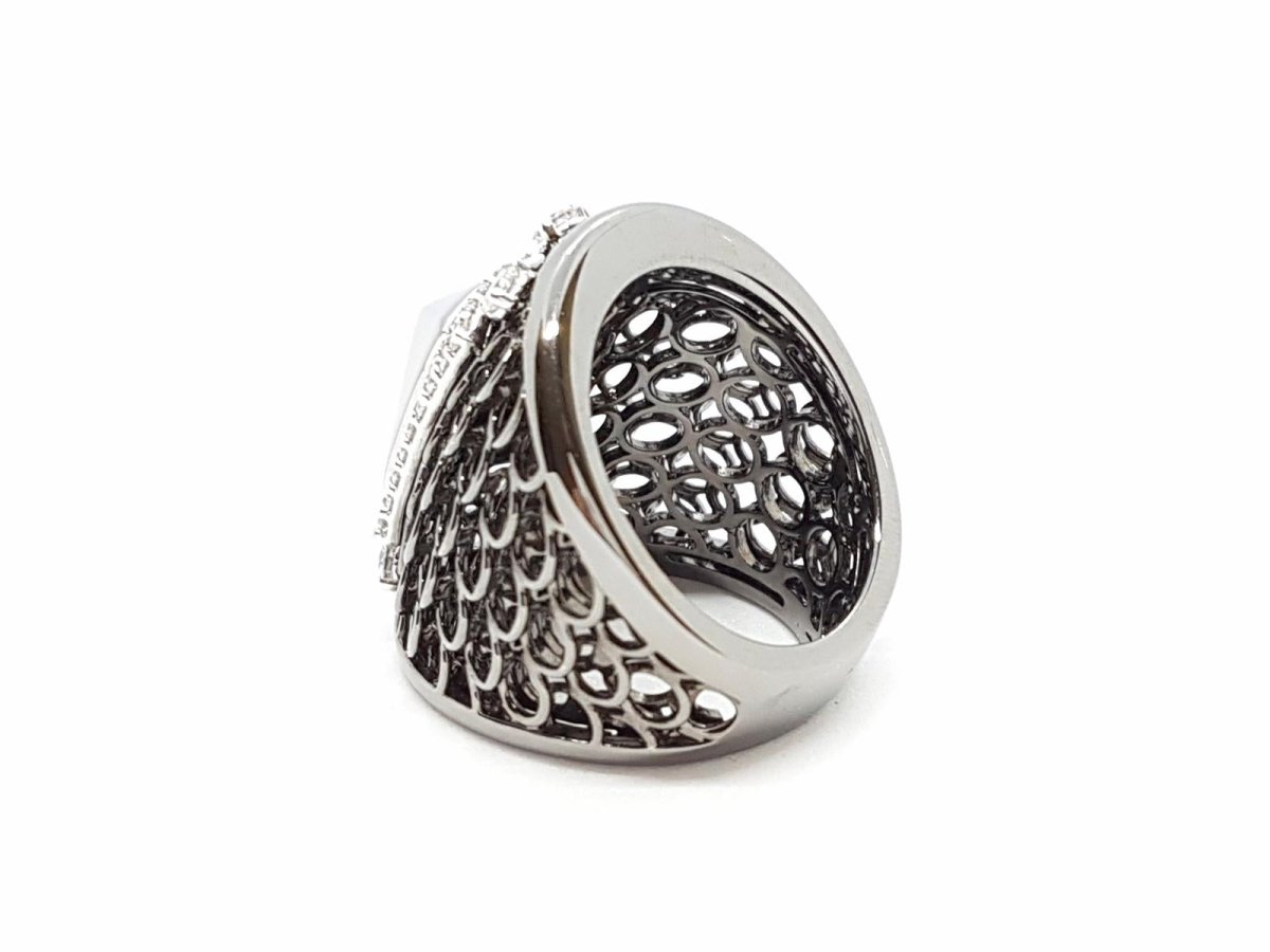 Bague Or noir Diamant - Castafiore