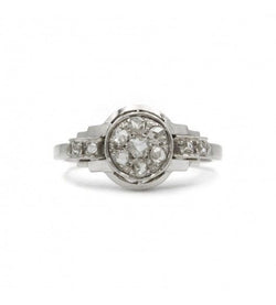 Bague - Or. Platine & Diamants - Castafiore