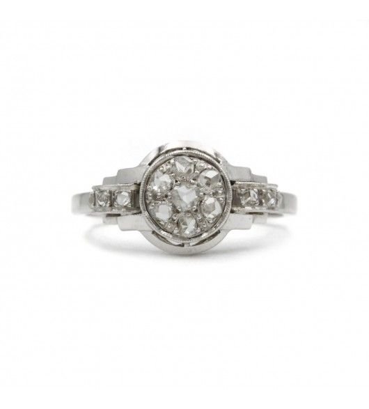 Bague - Or. Platine & Diamants - Castafiore