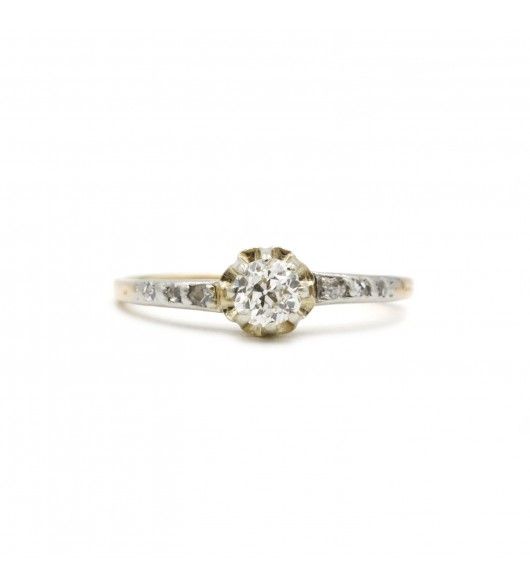 Bague - Or. Platine & diamants - Castafiore