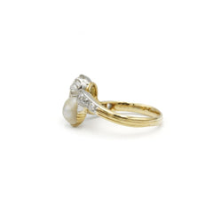 Bague - Or, Platine, diamants & perle - Castafiore