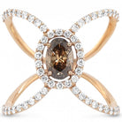 Bague or rose diamants - Castafiore