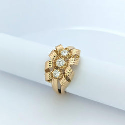 Bague or rose et diamants - Castafiore