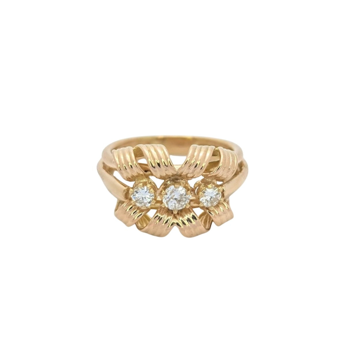 Bague or rose et diamants - Castafiore
