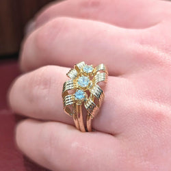 Bague or rose et diamants - Castafiore