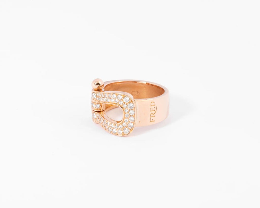 Fred Force 10 Medium Ring in Rose Gold and Diamonds