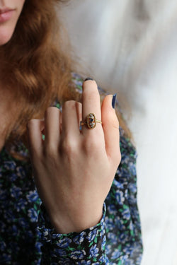 Bague Ovale Ajouré Saphir - Castafiore