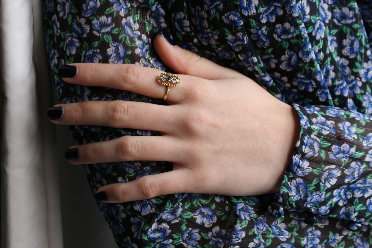 Bague Ovale Ajouré Saphir - Castafiore