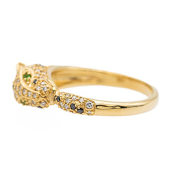 Bague Panthère en or jaune et diamant - Castafiore