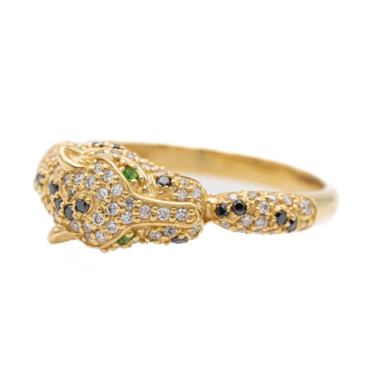 Bague Panthère en or jaune et diamant - Castafiore