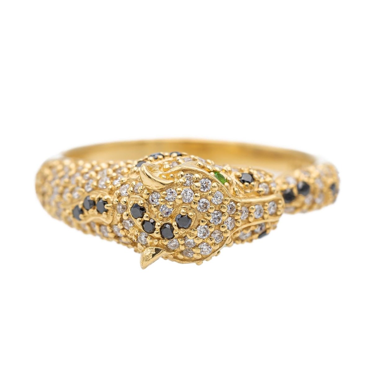 Bague Panthère en or jaune et diamant - Castafiore