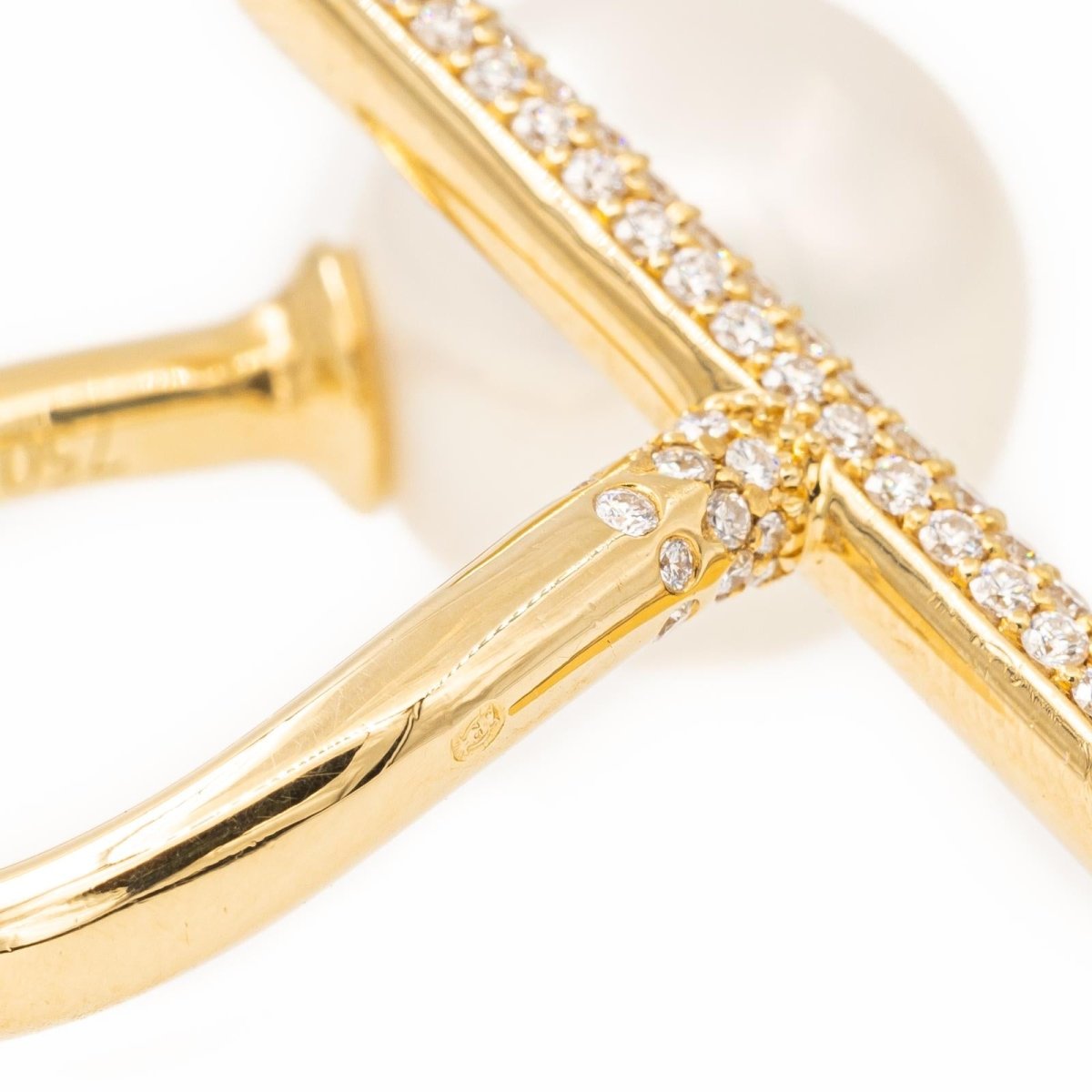 Bague PASPALEY en or jaune, perle et diamants - Castafiore