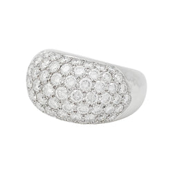 Bague pavage en or blanc, diamants - Castafiore