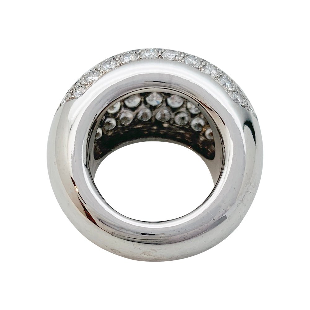 Bague pavage en or blanc, diamants - Castafiore