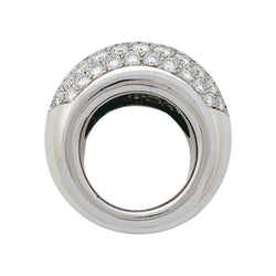 Bague pavage en or blanc, diamants - Castafiore