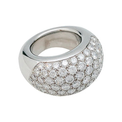 Bague pavage en or blanc, diamants - Castafiore