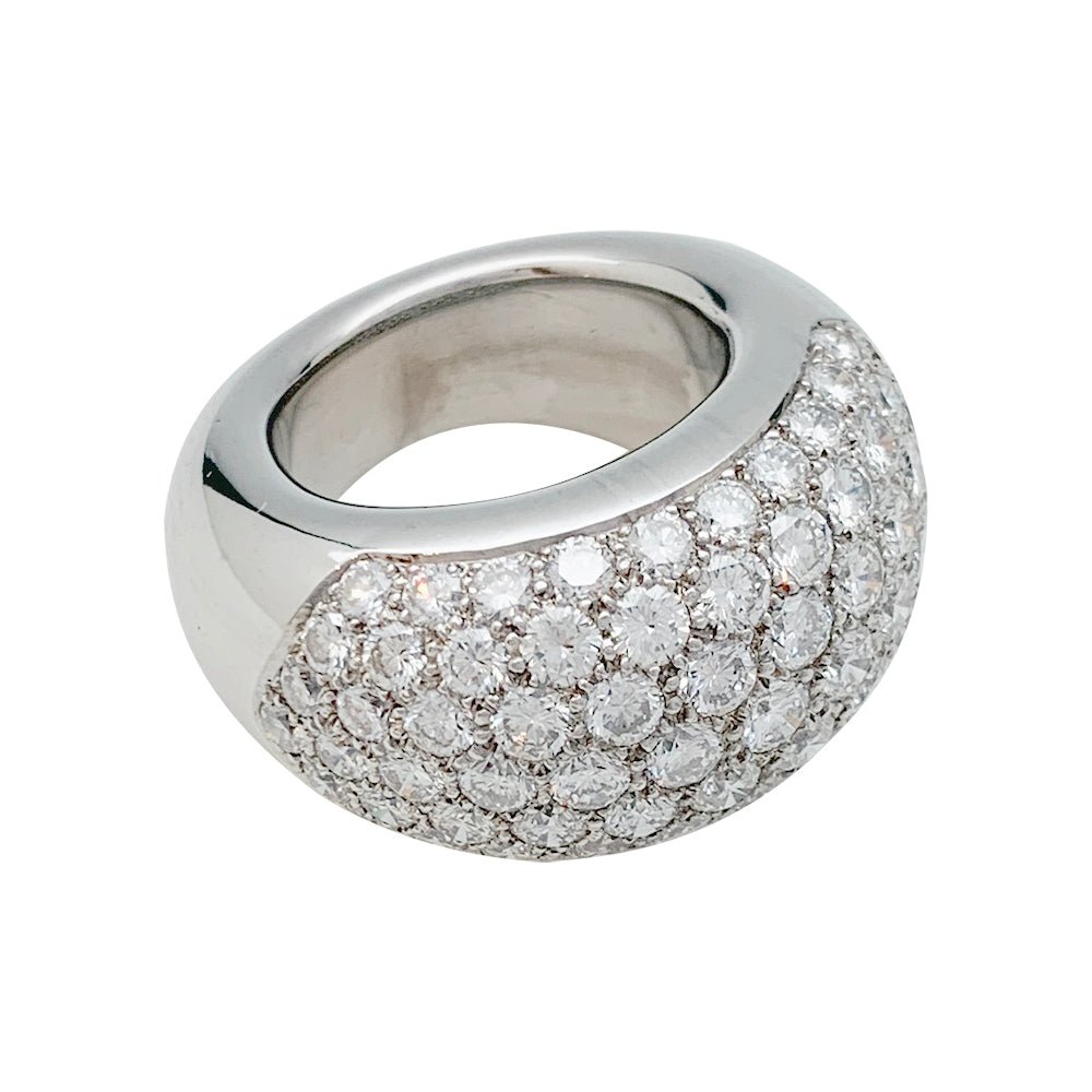 Bague pavage en or blanc, diamants - Castafiore