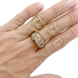 Bague pavage en or jaune et diamants - Castafiore