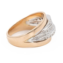 Bague Pavée diamants en or rose - Castafiore