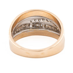 Bague Pavée diamants en or rose - Castafiore