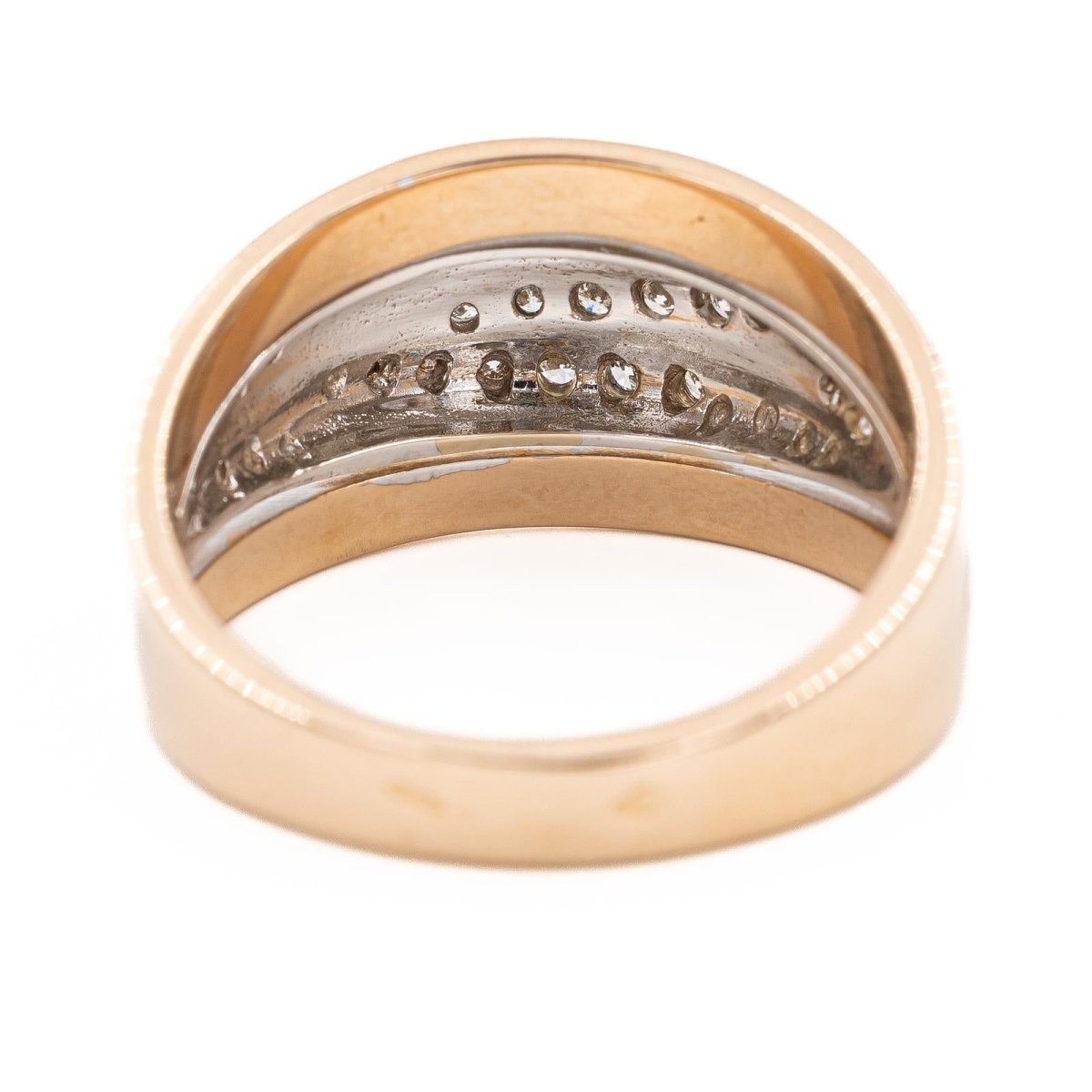 Bague Pavée diamants en or rose - Castafiore