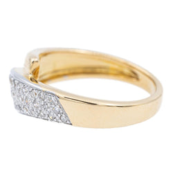 Bague Pavée diamants en pr jaune - Castafiore