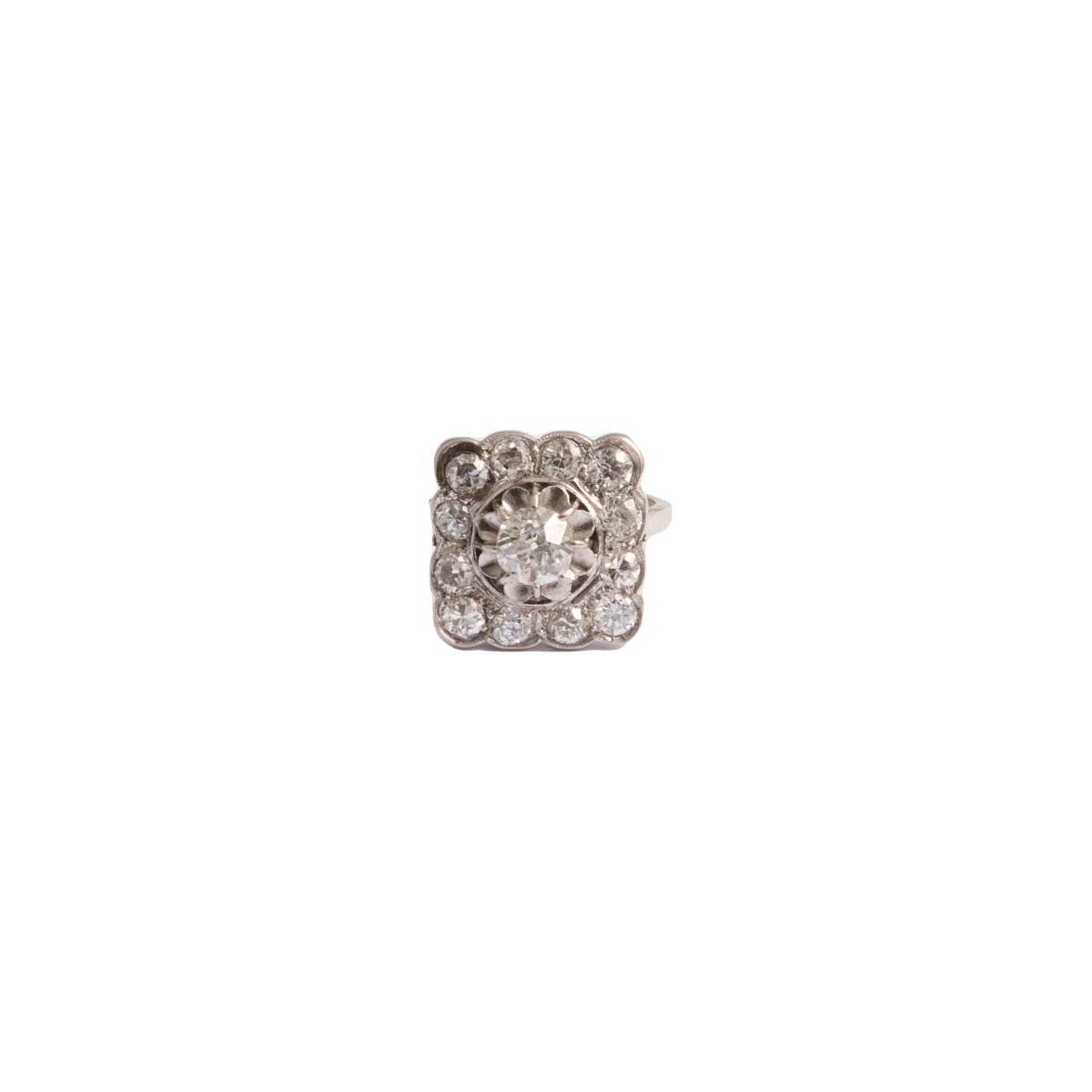 Bague Pavée en or blanc et en diamants - Castafiore