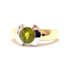 Bague péridot en or jaune et blanc - Castafiore