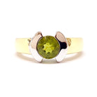 Bague péridot en or jaune et blanc - Castafiore